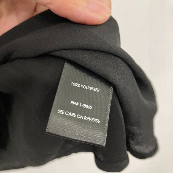 New Torrid Plus Size 4X Black Georgette Tie-Front Blouse Soft Flowy Preppy - Picture 10 of 11